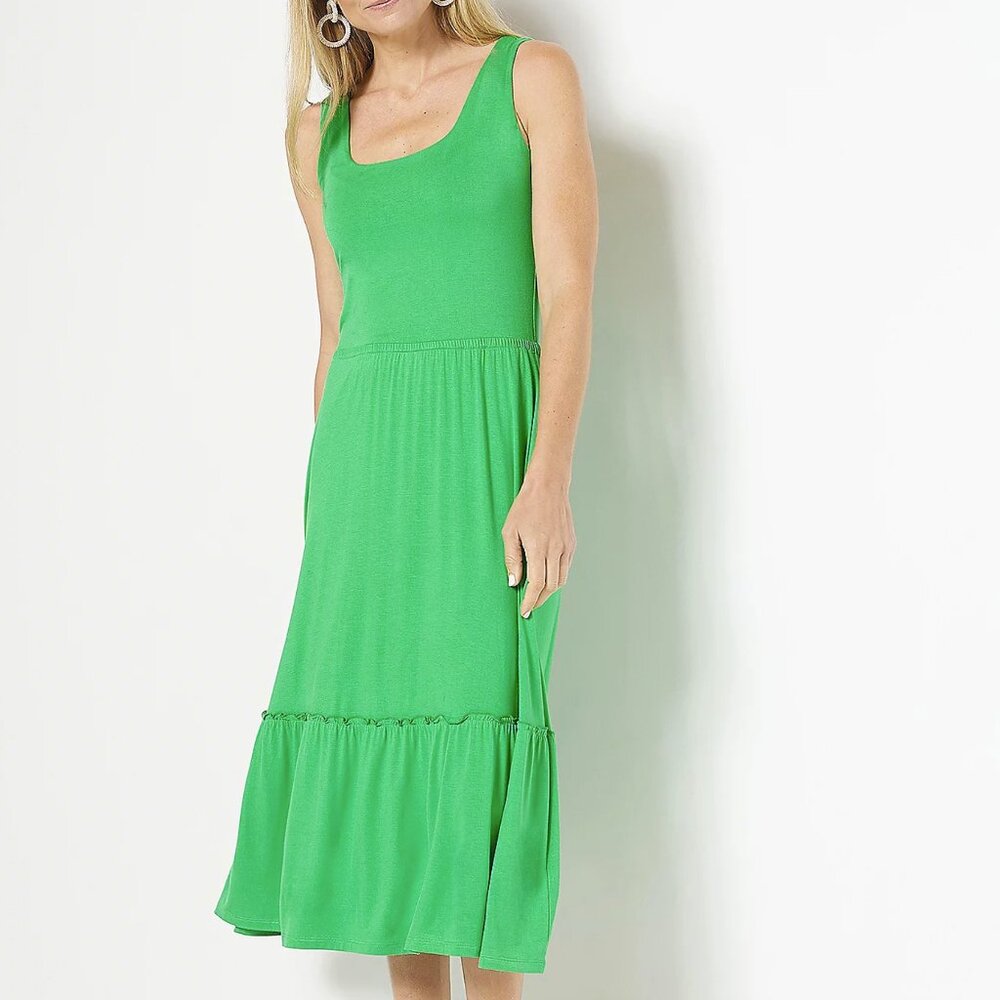 Jason Wu Bright Green Sleeveless Midi Dress